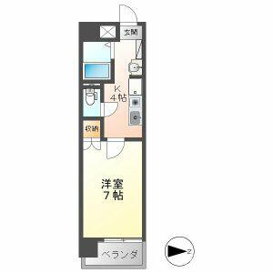 エトワール大島(1K/2階)の間取り写真