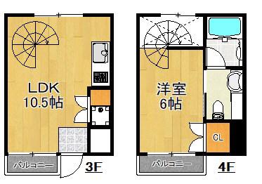 リファイン武蔵小杉(1LDK/3階)の間取り写真