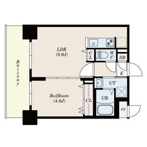 プライマル札幌桑園(1LDK/6階)の間取り写真