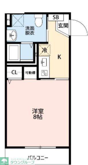 桜テラスSAKADO(1K/2階)の間取り写真