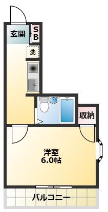 ロイヤルハイム上野(1K/3階)の間取り写真
