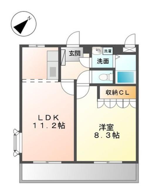ベイサイドパレス横浜(1LDK/2階)の間取り写真