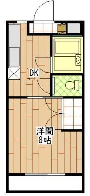 サンリバーM(1DK/1階)の間取り写真