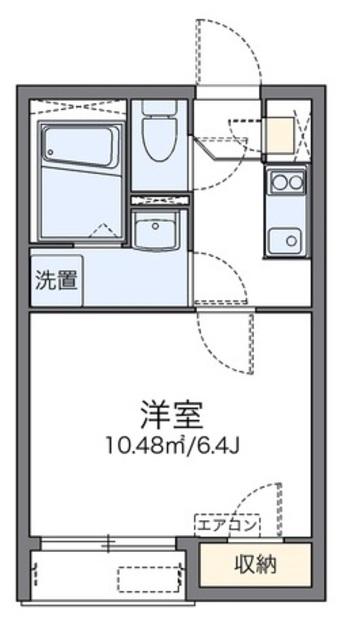 レオネクスト舎人(1K/2階)の間取り写真