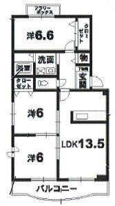 グランジェ(3LDK/1階)の間取り写真