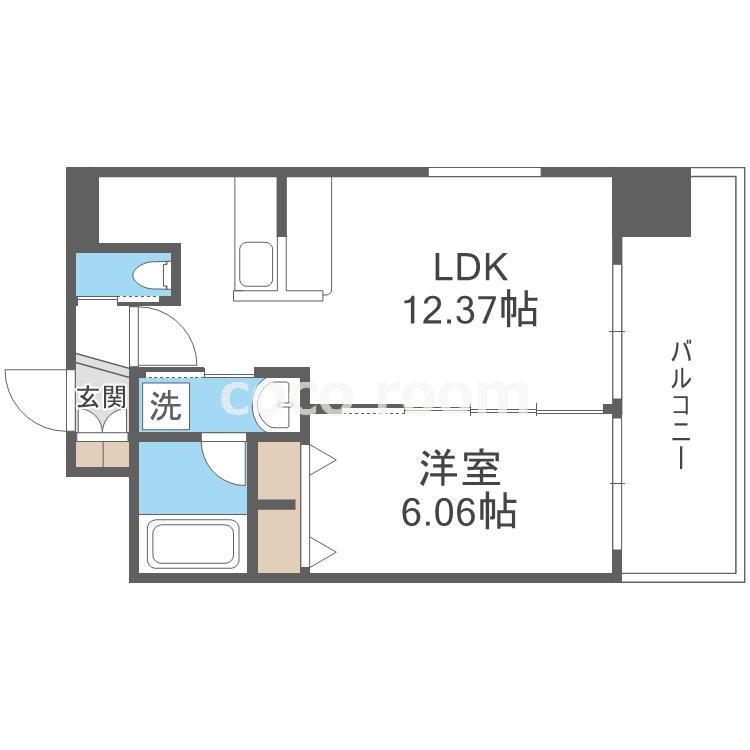 プレジオ海老江(1LDK/9階)の間取り写真