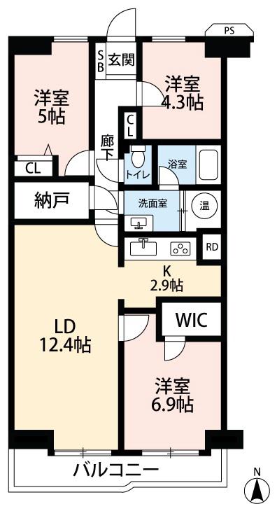 マンハイム上石神井(3LDK/1階)の間取り写真