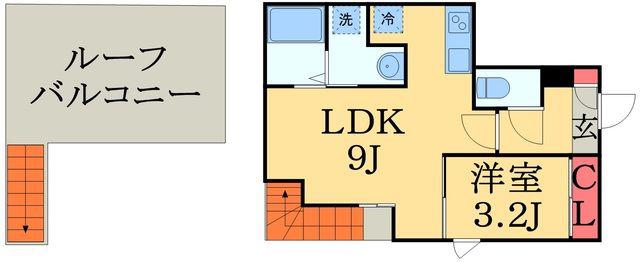 GRANDTIC THE RITZ(1LDK/2階)の間取り写真
