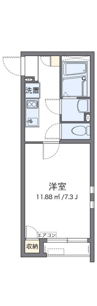 クレイノELAN(1K/2階)の間取り写真