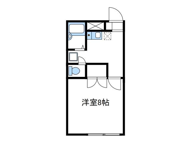 アムールタオ(1K/1階)の間取り写真