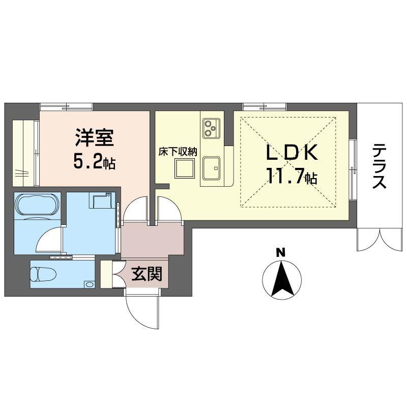 コーポ サヨ(1LDK/1階)の間取り写真