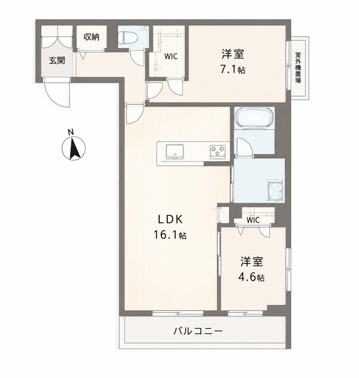 CASA ニックスV(2LDK/2階)の間取り写真