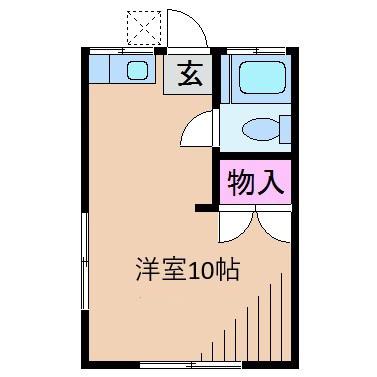 オーネットハイツ(ワンルーム/1階)の間取り写真