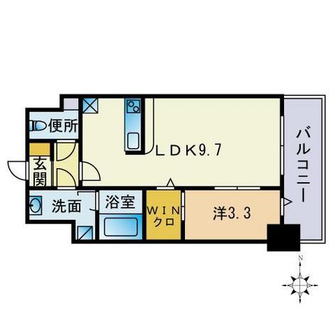 さくら館 OOTEMON(1LDK/10階)の間取り写真