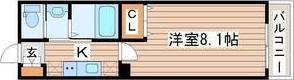 VIVALES SEEBA 柏木(1K/1階)の間取り写真