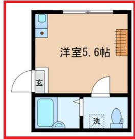ノーザンロード綾瀬(ワンルーム/1階)の間取り写真