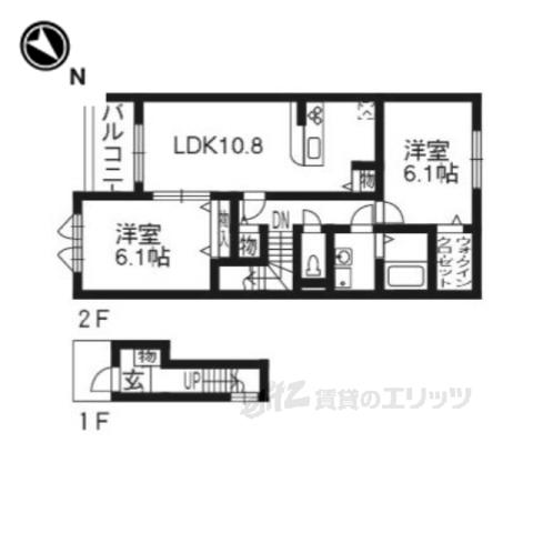 スペーシア(2LDK/2階)の間取り写真