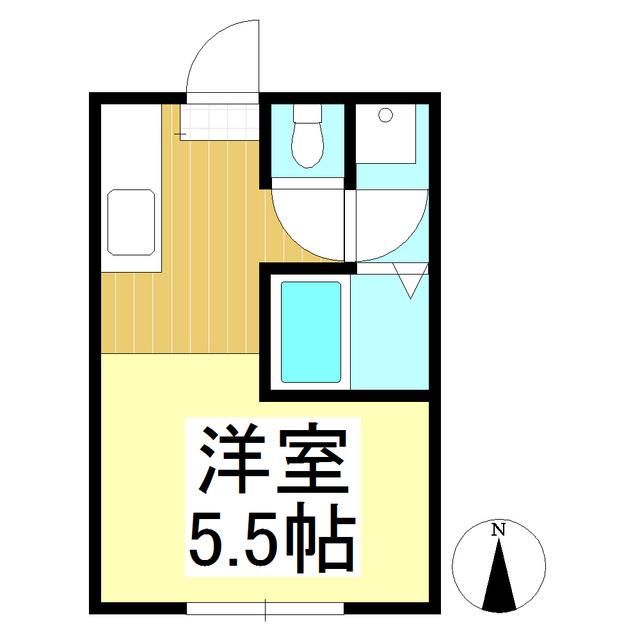 アフロディーテB(ワンルーム/2階)の間取り写真