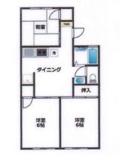 ドミ高坂(3DK/1階)の間取り写真