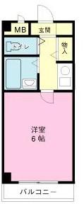コーポ三和新大宮II号館(1K/3階)の間取り写真