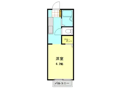 ドミール太田 C(ワンルーム/1階)の間取り写真