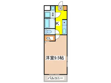 メゾンアカデミー(1K/4階)の間取り写真