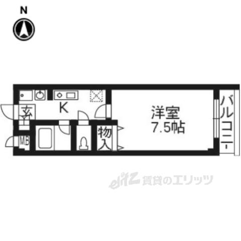 Mプラザ大住参番館(1K/3階)の間取り写真