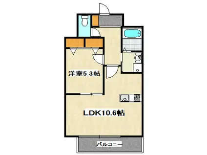 SEIWA LIVE 21(1LDK/1階)の間取り写真