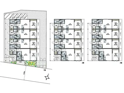 SIESTADUO東久留米GRESIARE(1LDK/1階)の間取り写真