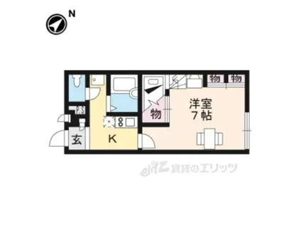 レオパレスアドリッグ(1K/2階)の間取り写真