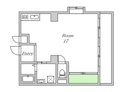 サンルール玉川(ワンルーム/3階)の間取り写真