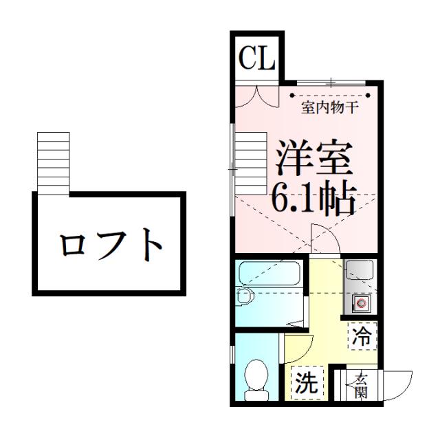 エスペランサ東照宮(1K/1階)の間取り写真