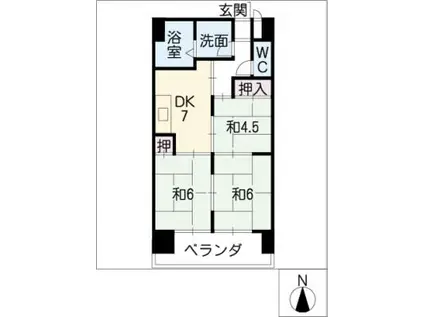小崎ビル(3DK/5階)の間取り写真