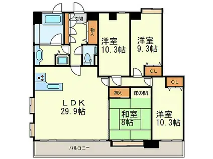マノアール・アイ(4LDK/5階)の間取り写真