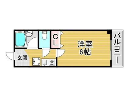 ハイトピアコバヤシ(1K/6階)の間取り写真