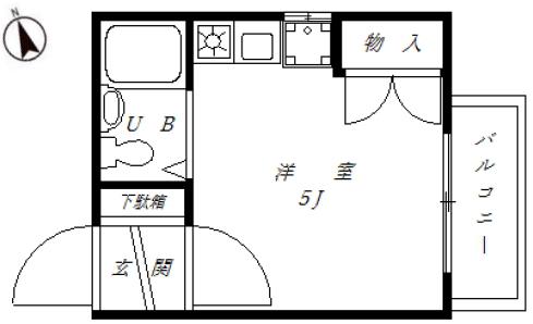 シオミプラザエイト(ワンルーム/4階)の間取り写真