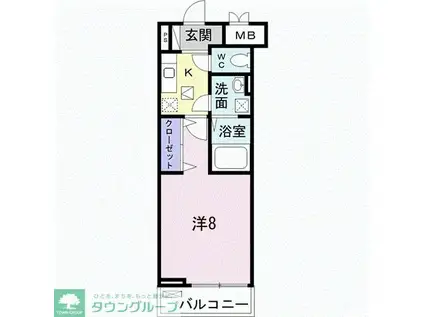 COMFORTBROOK逗子(1K/1階)の間取り写真