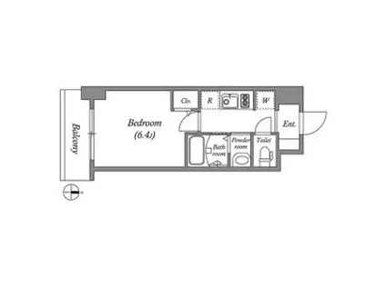 ジオエント福島野田(1K/5階)の間取り写真