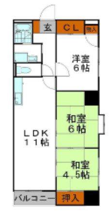 カサ・ディ・フォーレ(3LDK/4階)の間取り写真