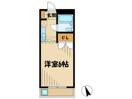 ソフィア(1K/1階)の間取り写真