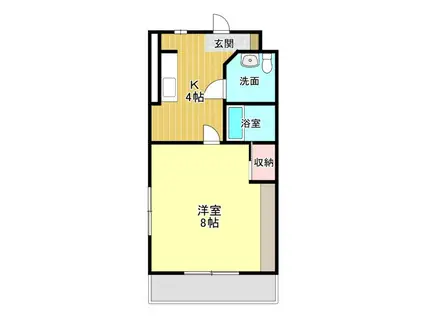 CAMASI(1K/1階)の間取り写真