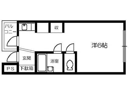 ネオ コスモ 88(ワンルーム/1階)の間取り写真