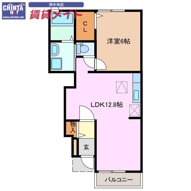 アヴェニール千里(1LDK/1階)の間取り写真