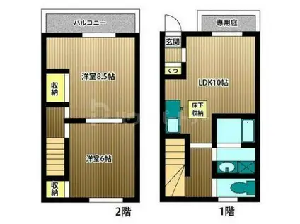 クラナド(2LDK/1階)の間取り写真