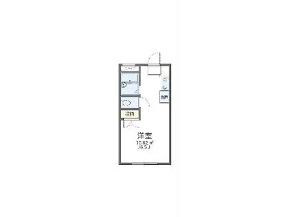 レオパレスシャルマン北越谷(1K/1階)の間取り写真