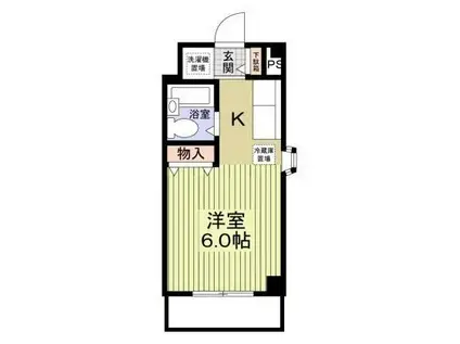 カーサ磯子A(ワンルーム/3階)の間取り写真