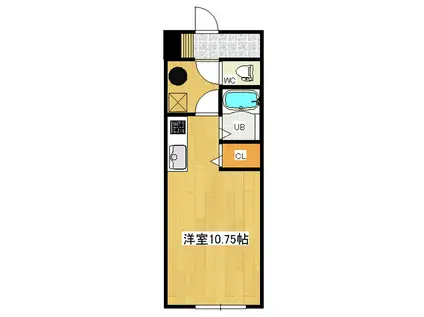 レガーロ文京II(1K/2階)の間取り写真