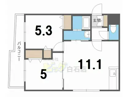 MANZANA南郷(2LDK/4階)の間取り写真