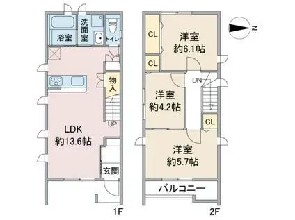 クーボライト共和町(3LDK)の間取り写真