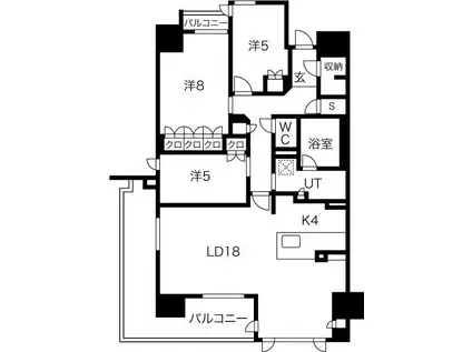 ローレルコート星ヶ丘元町(3LDK/3階)の間取り写真